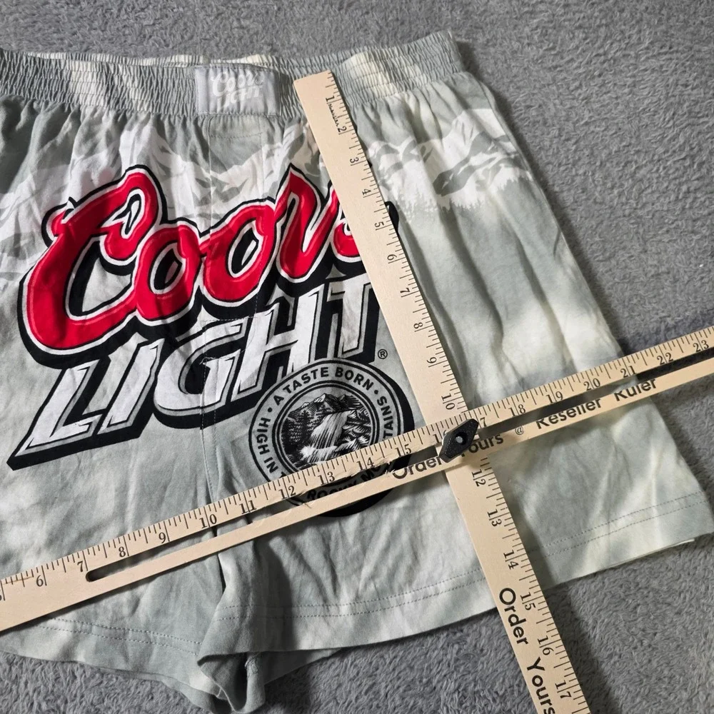 Coors Light Mens L Boxer Shorts Gray Mountain Print The Silver Bullet Graphic